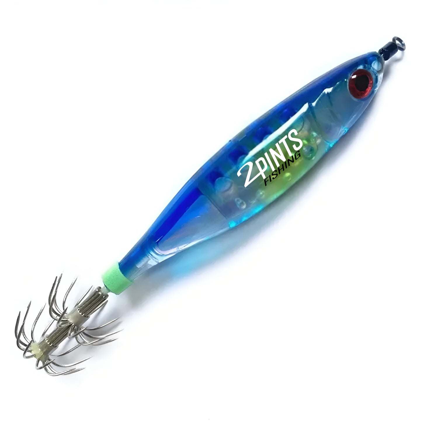 GlowTech Squid Jig - Luminescent Glow in the Dark Weighted Squid Jig for all depths 4.3 inch 1/3 Oz Fishing Lure