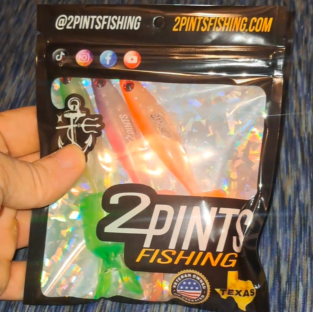 GlowTech Squid Jig - Luminescent Glow in the Dark Weighted Squid Jig for all depths 4.3 inch 1/3 Oz Fishing Lure