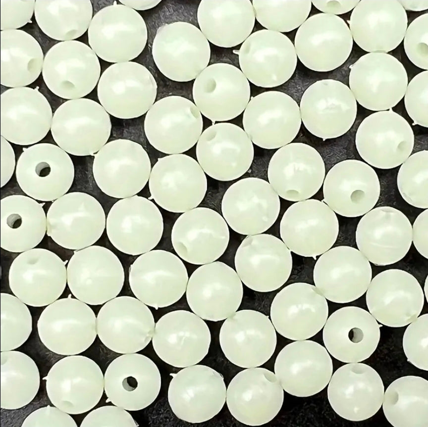 50 Piece Glow Fishing Beads - Luminescent Floating Hard Body Rig Beads