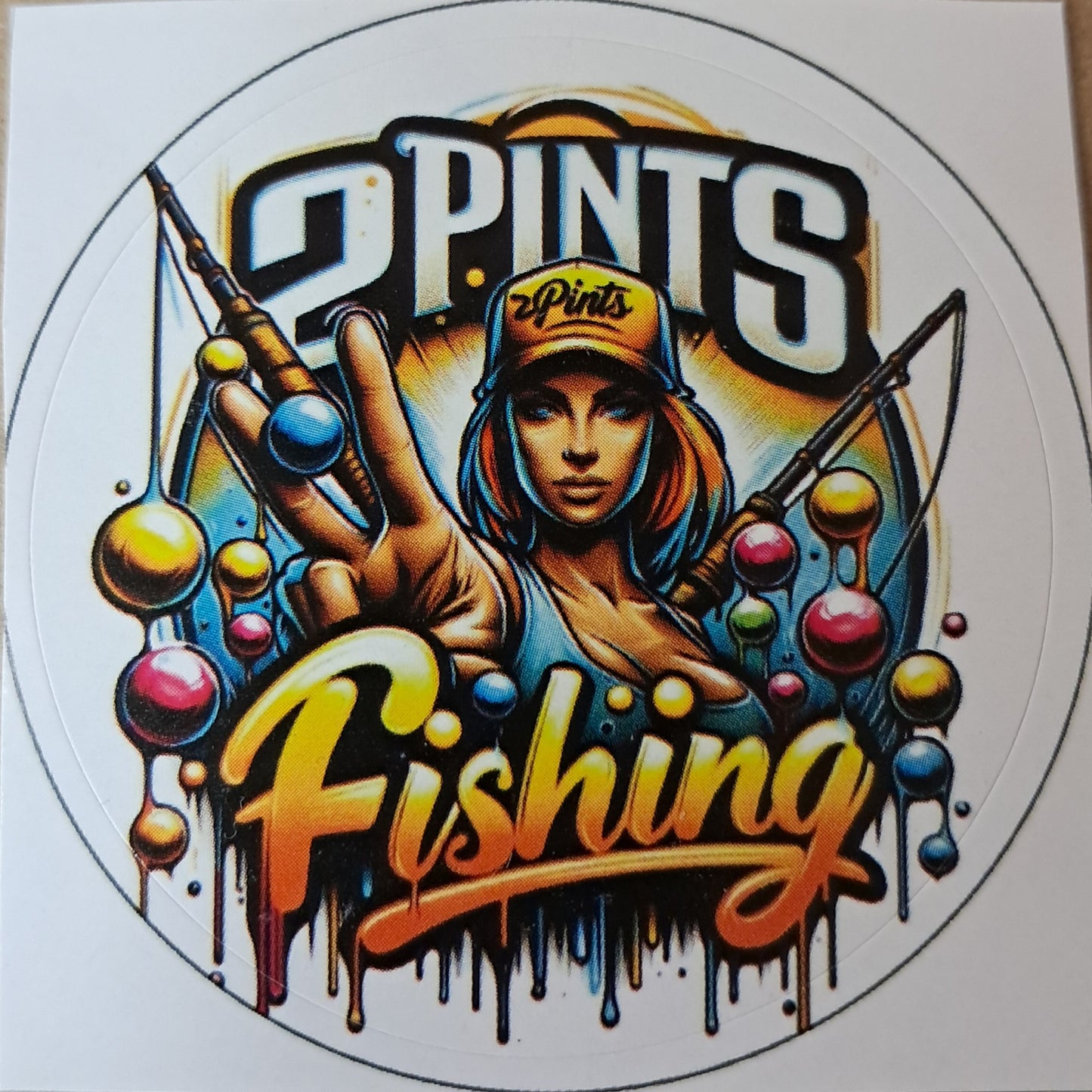 9 Pack Stickers - First Edition 2 Pints Fishing Stickers 2 inch