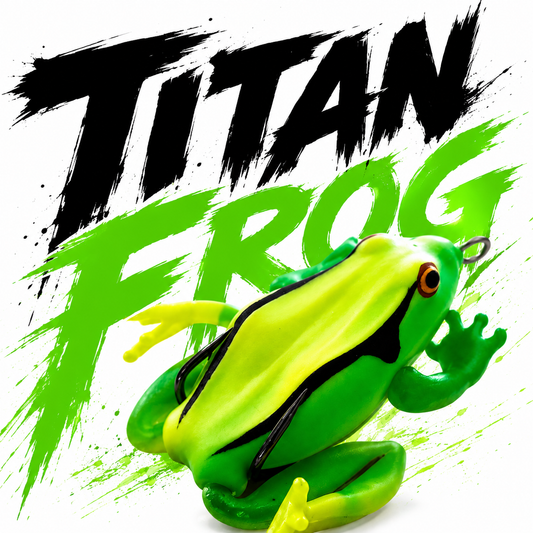 TITAN Frog Topwater Bionic Freshwater Fishing Lure 2.5in 17.2g - 3x Stronger Hooks