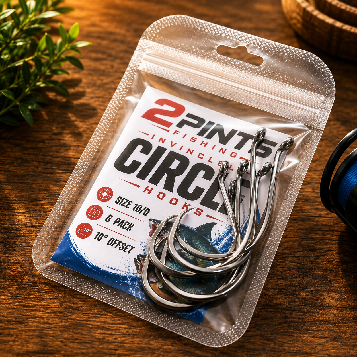 Invincible Cicle Hooks 10° Offset Heavy Duty Fishing Hooks