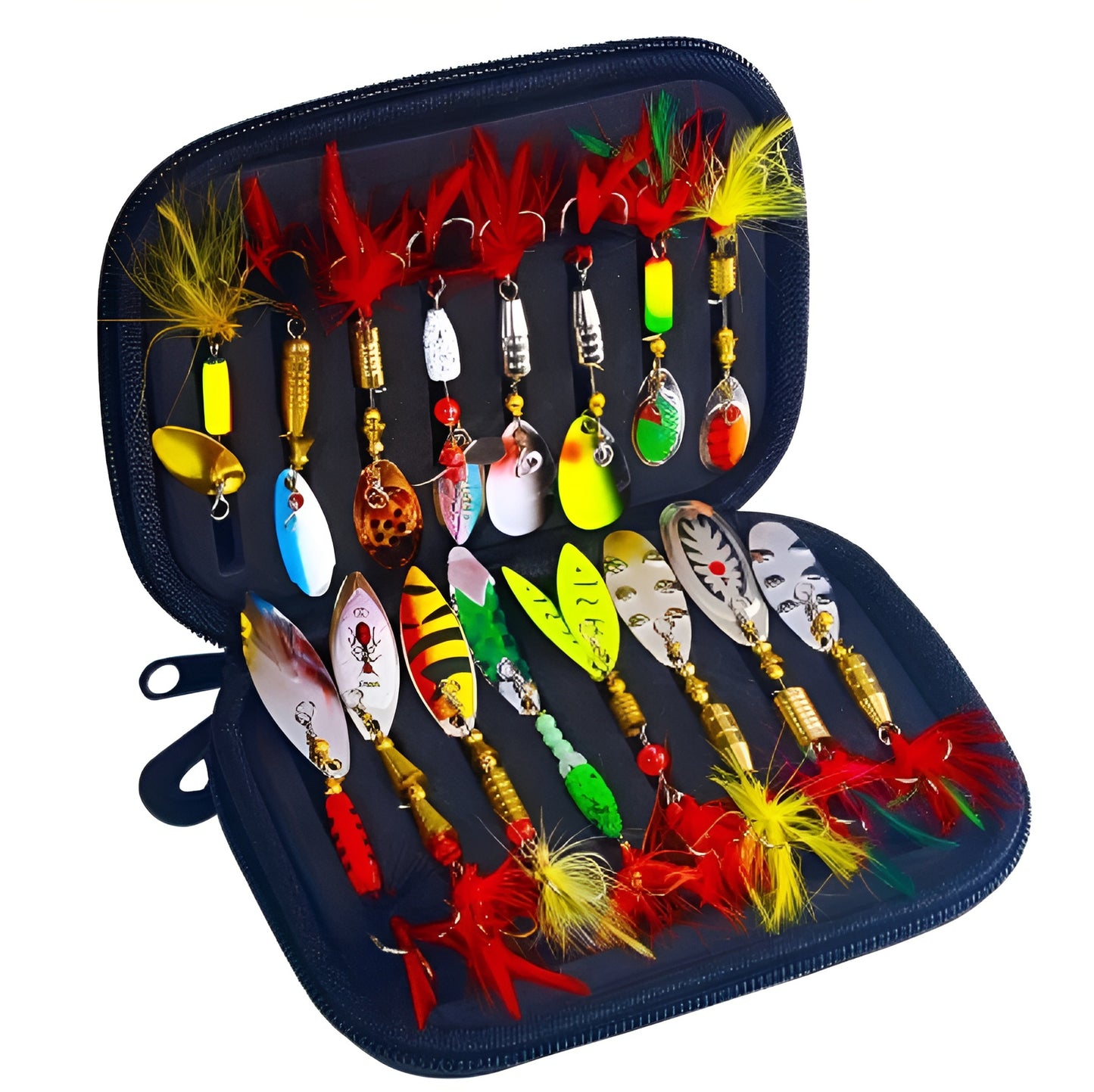 16 Piece Spoon Lure Collection with Armoured Case