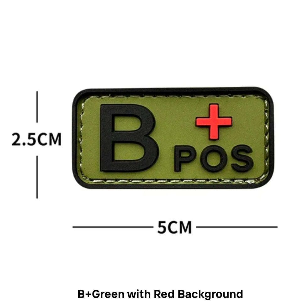 Blood Type Velcro Patches