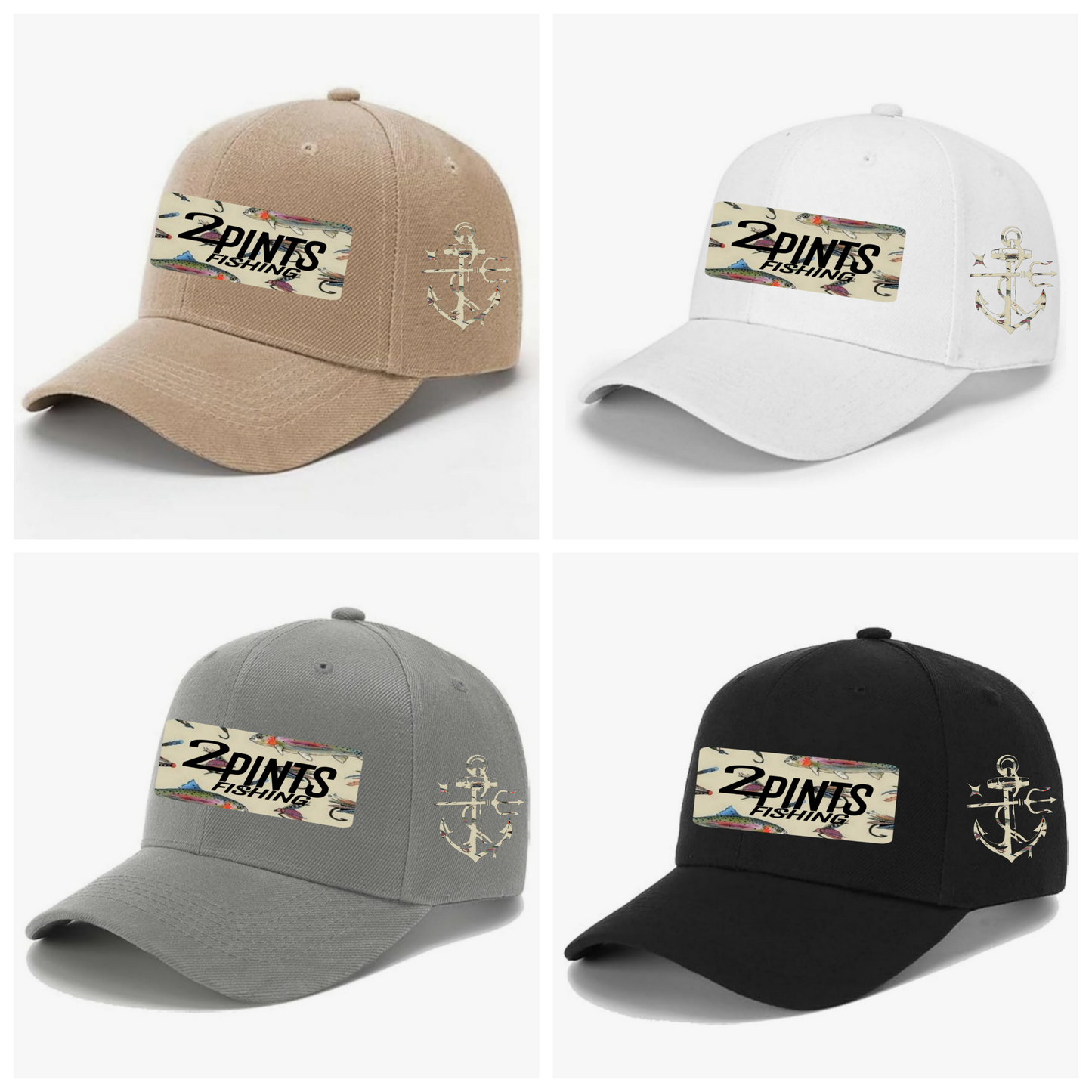Summer Snag Fishing Hat - 360 Fabric, 6x stitched brim, EZ Velcro Adjustable Ballcap