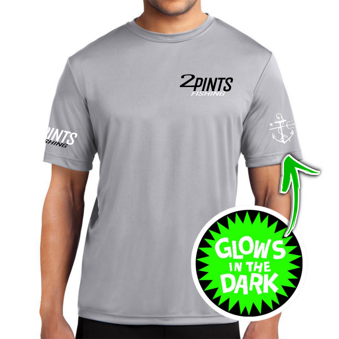 Performance Quick Dry Fishing Tee - Featherlight Glo-Tech UPF 50+ DriFit Anti Microbal Sport Shirt