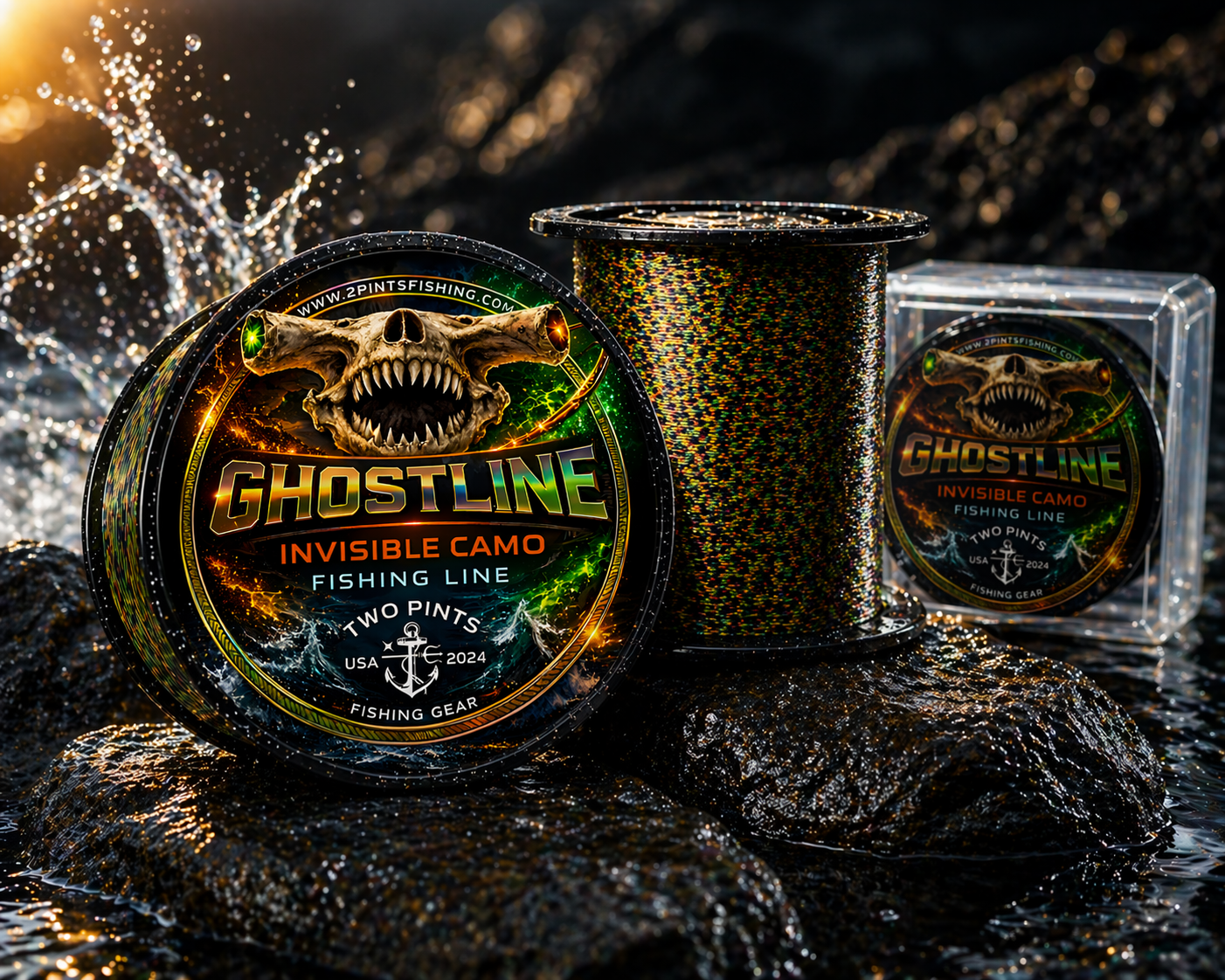 GHOSTLINE Invisible Camo Monofilament Fishing Line - 300m