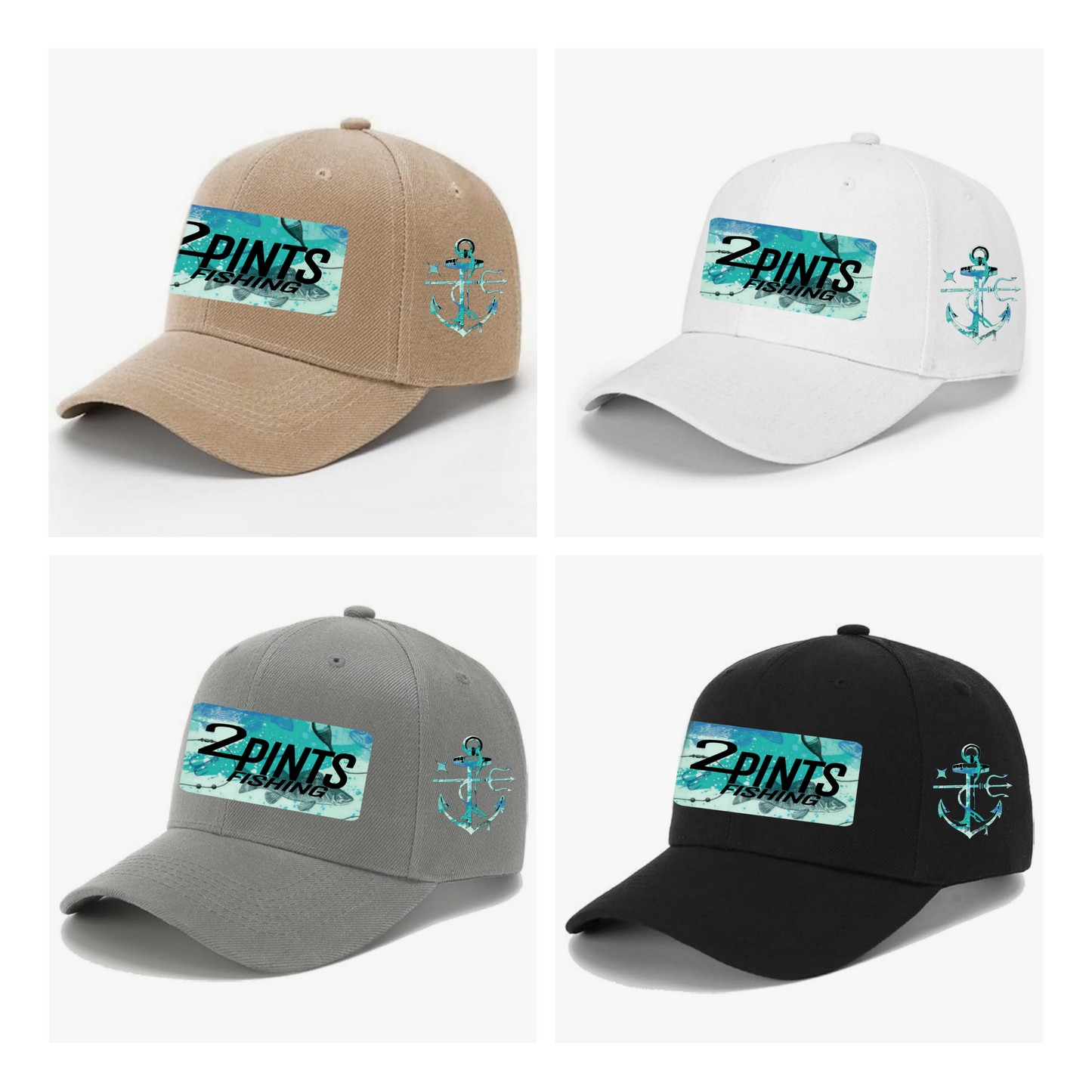 Summer Snag Fishing Hat - 360 Fabric, 6x stitched brim, EZ Velcro Adjustable Ballcap