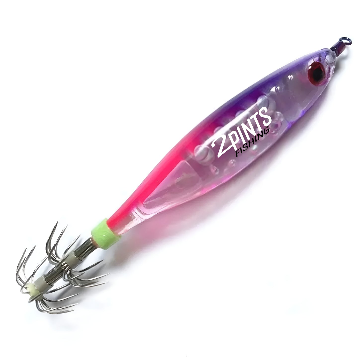 GlowTech Squid Jig - Luminescent Glow in the Dark Weighted Squid Jig for all depths 4.3 inch 1/3 Oz Fishing Lure