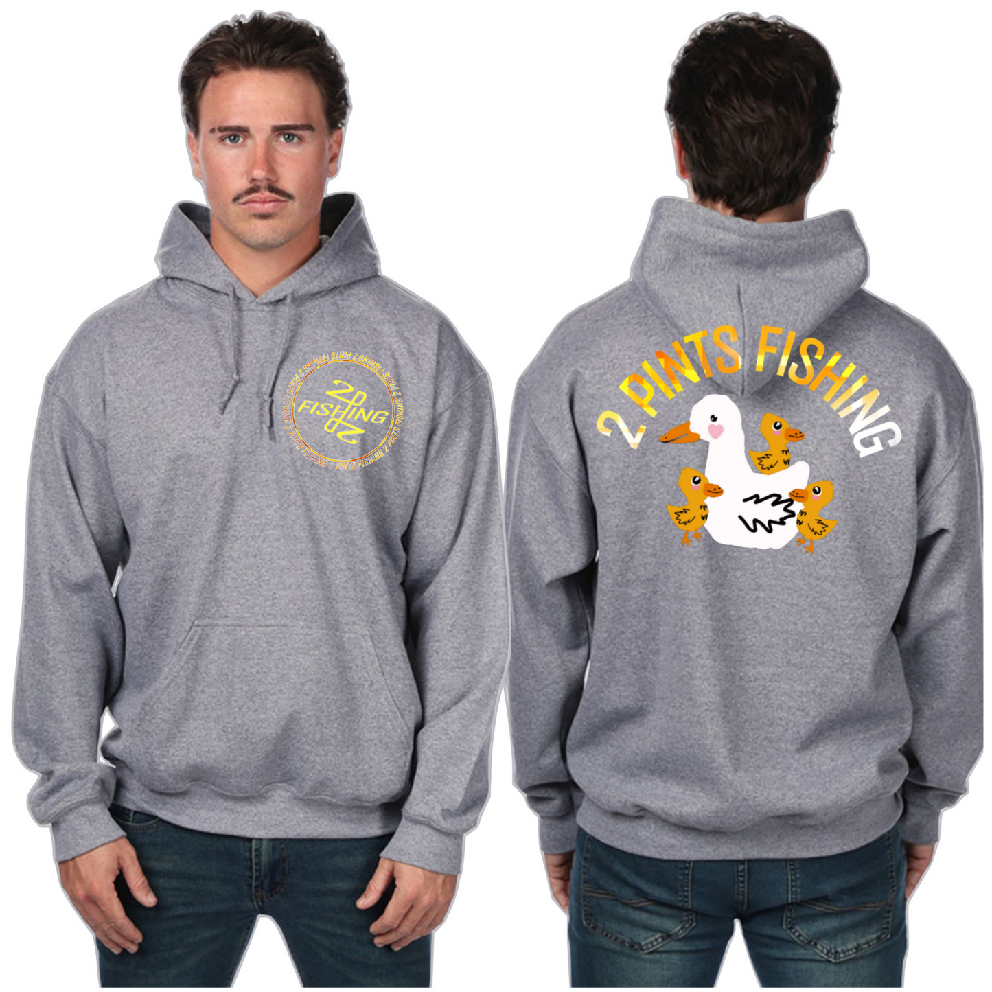 Mama Duck Winter Hoodie - Warm Heavy Weight Thick Cotton Blend Fishing Hoodie