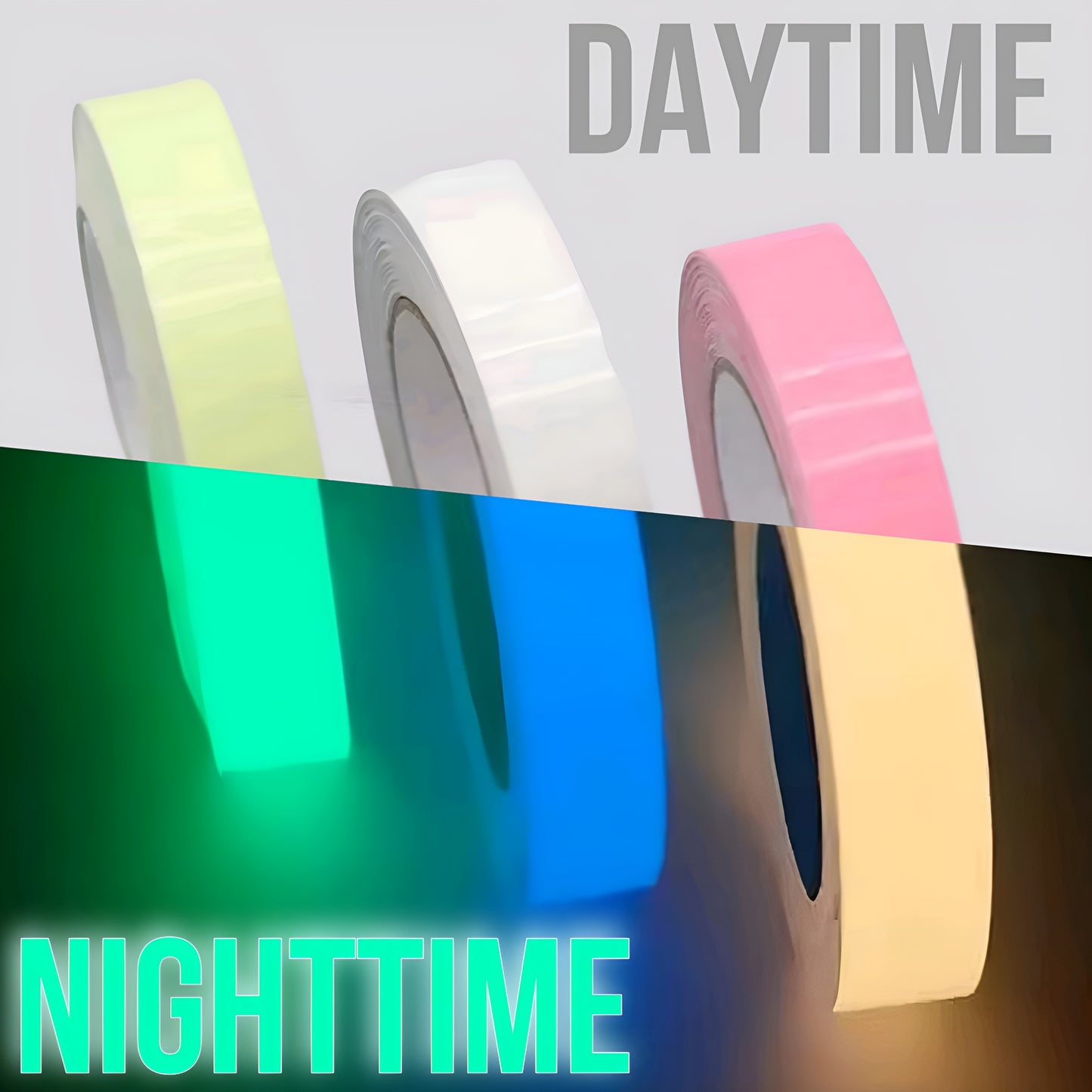 GLOW Tape for Fishing Rod - 10 FOOT ROLL - Glow in the Dark Waterproof Tape for Fishing, Hunting, Automotive, Crafts