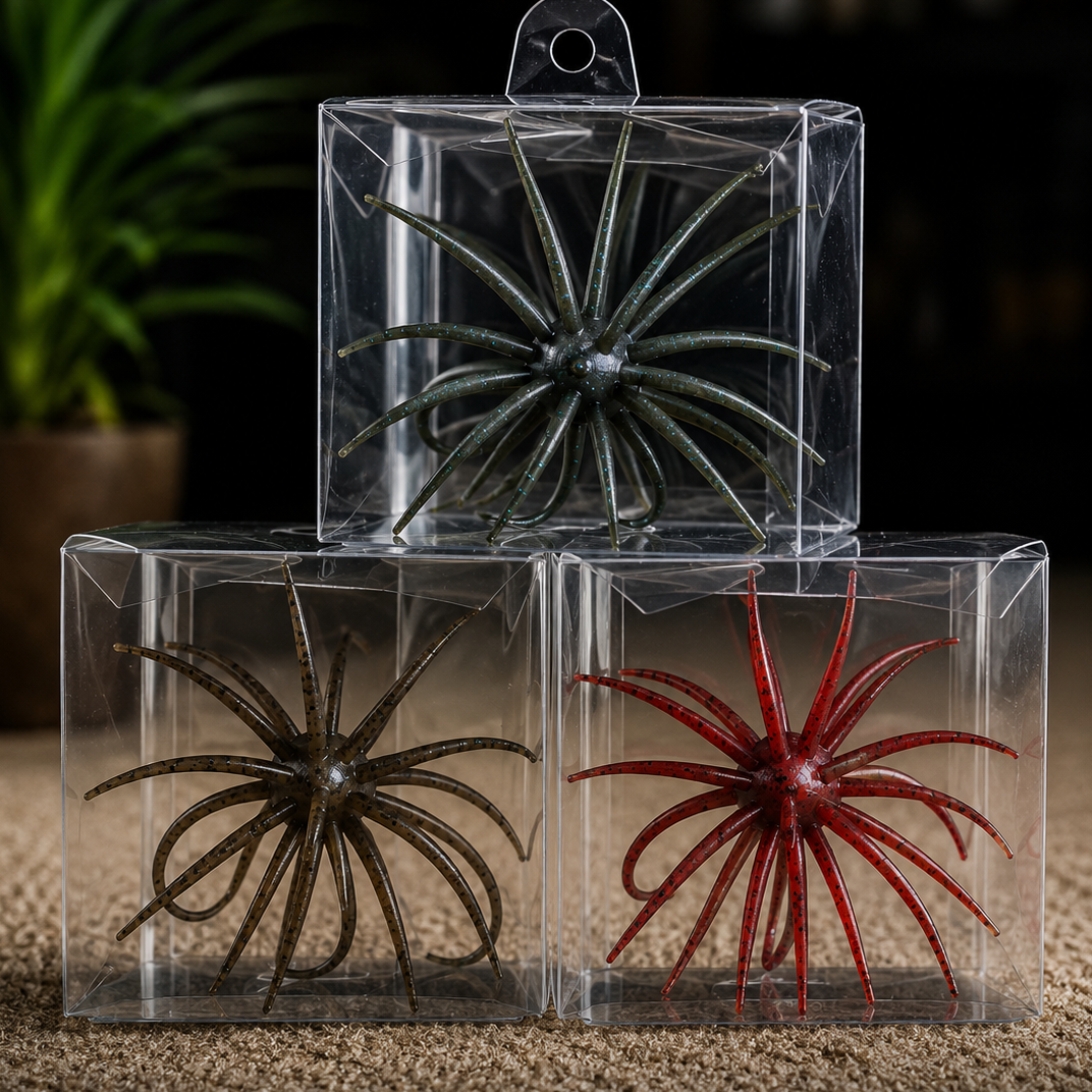 The KRAKEN - 5" Trophy fish Urchin Soft Bait - Tentacle Swim Bait Fishing Lure w/ Box for Freshwater Saltwater Bass Redfish Drumfish Trout Catfish Pike Snook
