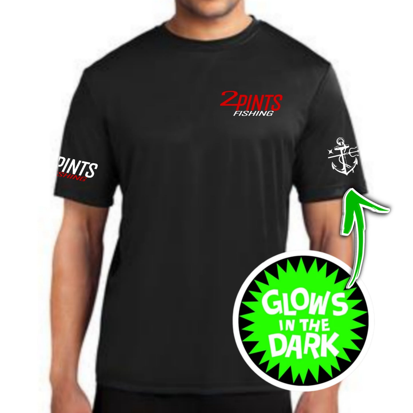 Performance Quick Dry Fishing Tee - Featherlight Glo-Tech UPF 50+ DriFit Anti Microbal Sport Shirt