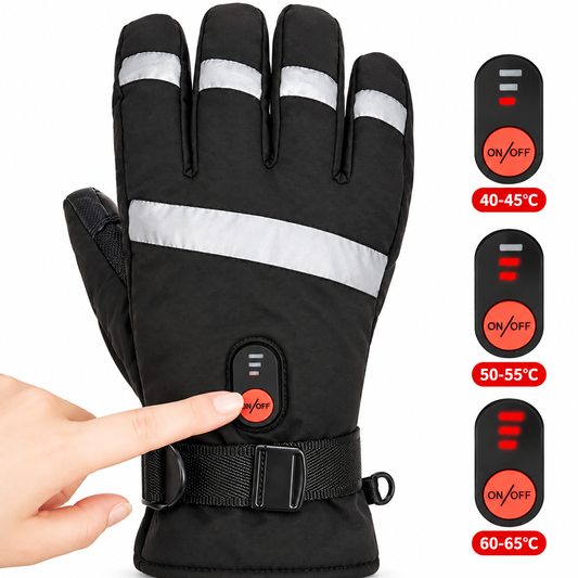 HeatMAX3 Heated Gloves - Rechargeable 5000mah - Windproof/Waterproof - Touchscreen Compatable Fingertips