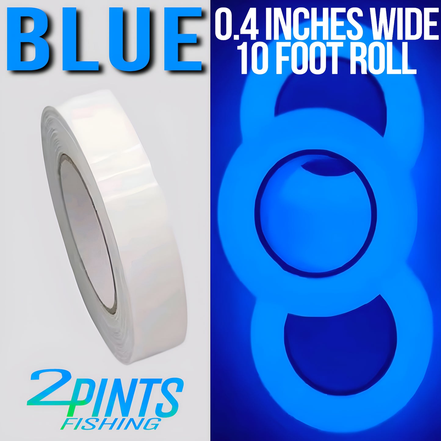GLOW Tape for Fishing Rod - 10 FOOT ROLL - Glow in the Dark Waterproof Tape for Fishing, Hunting, Automotive, Crafts