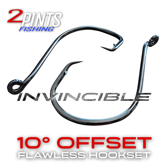 Invincible Cicle Hooks 10° Offset Heavy Duty Fishing Hooks