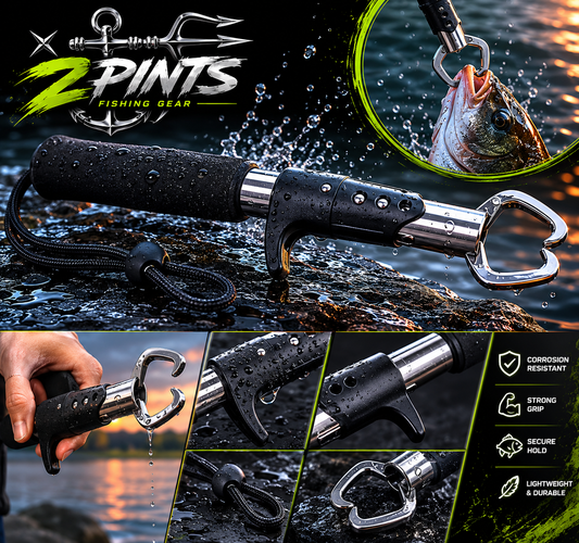 Fish Lip Grabber - Pull Trigger -  Soft Grip Handle - 55 Lb Limit