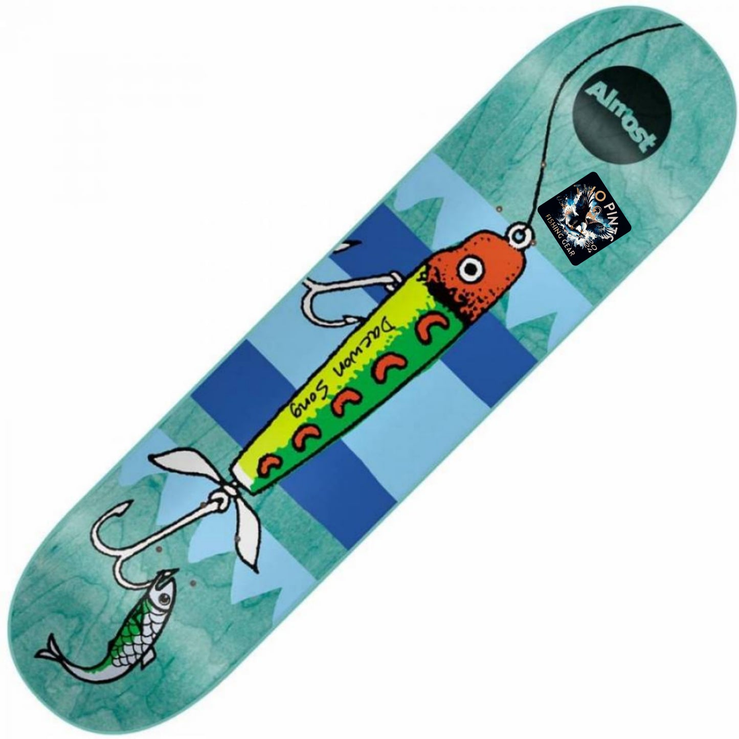 Waterproof Sticker 2.5 Inch - Scratch proof UV Resistant Heavy Duty Sticker for Outdoor/Indoor use - Eagle and Trout