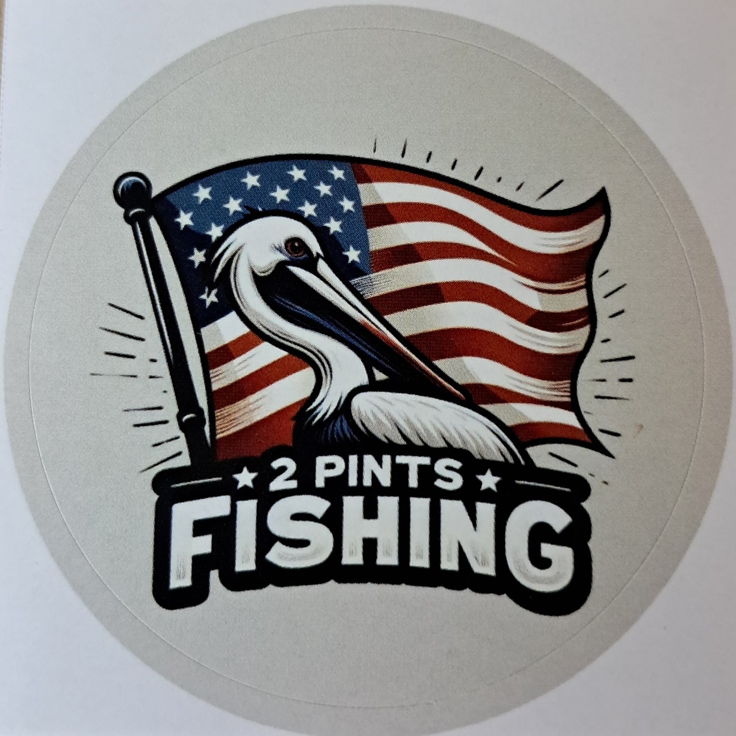 9 Pack Stickers - First Edition 2 Pints Fishing Stickers 2 inch