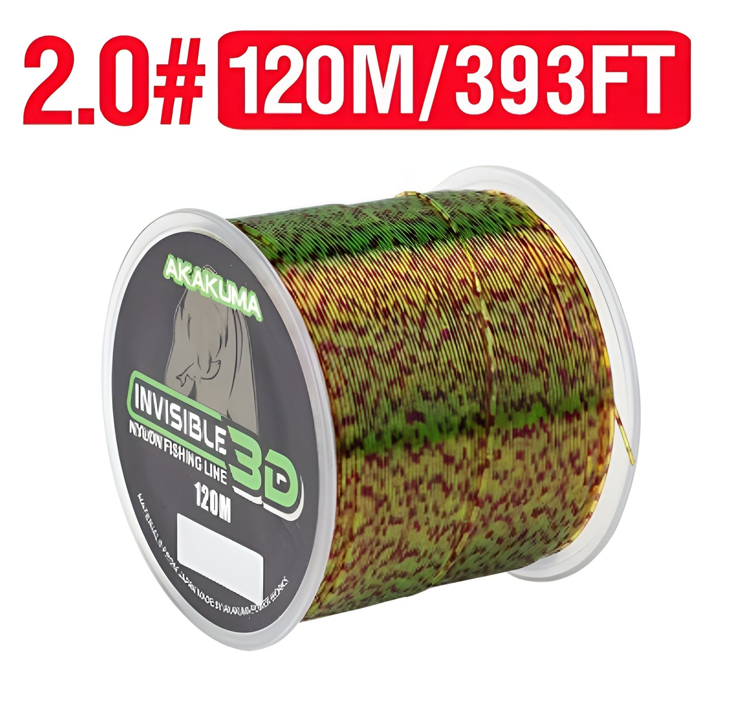 Invisible Fishing Line 120m - Superior 3D Camouflaged Monofilament