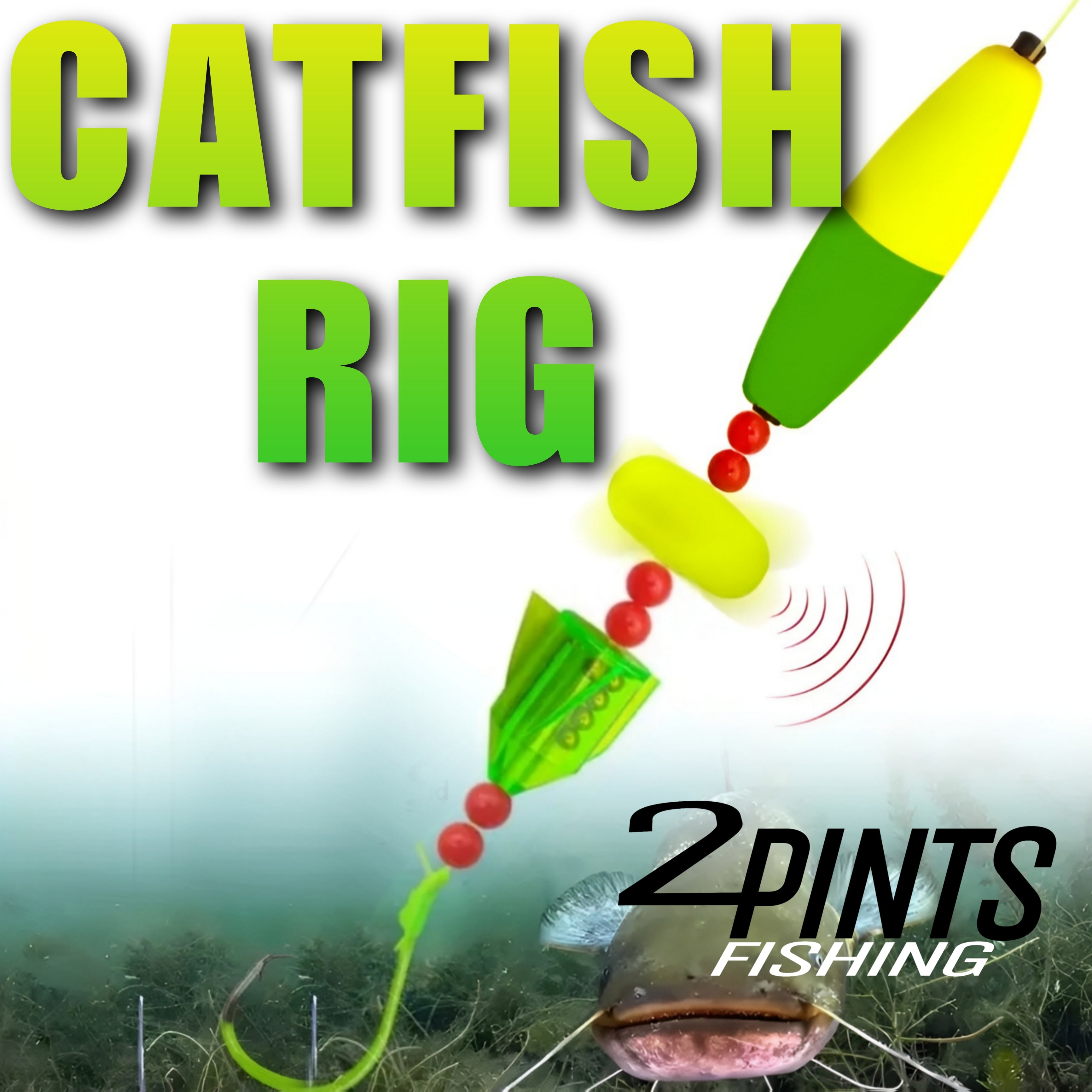 Catfish Rig - Hand Tied Ready to Use with Float Rattle Swivel Sinker S ...