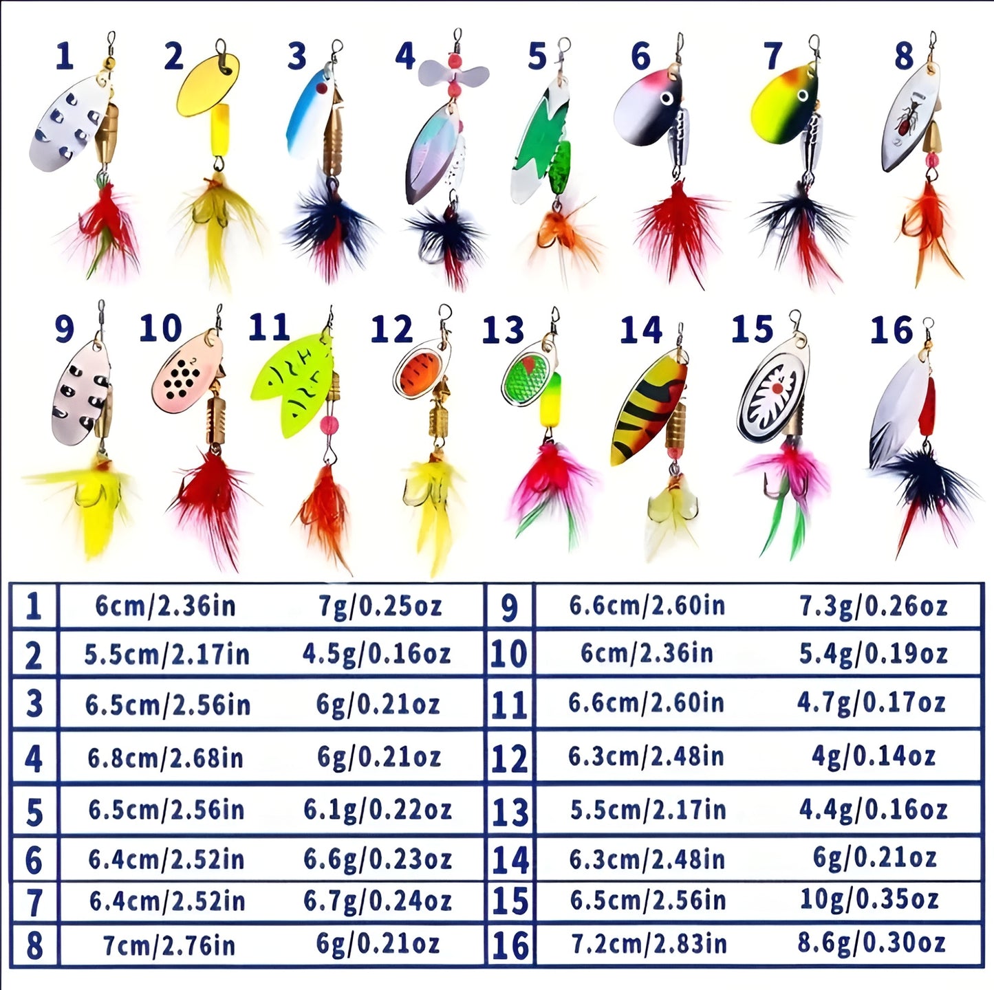 16 Piece Spoon Lure Collection with Armoured Case