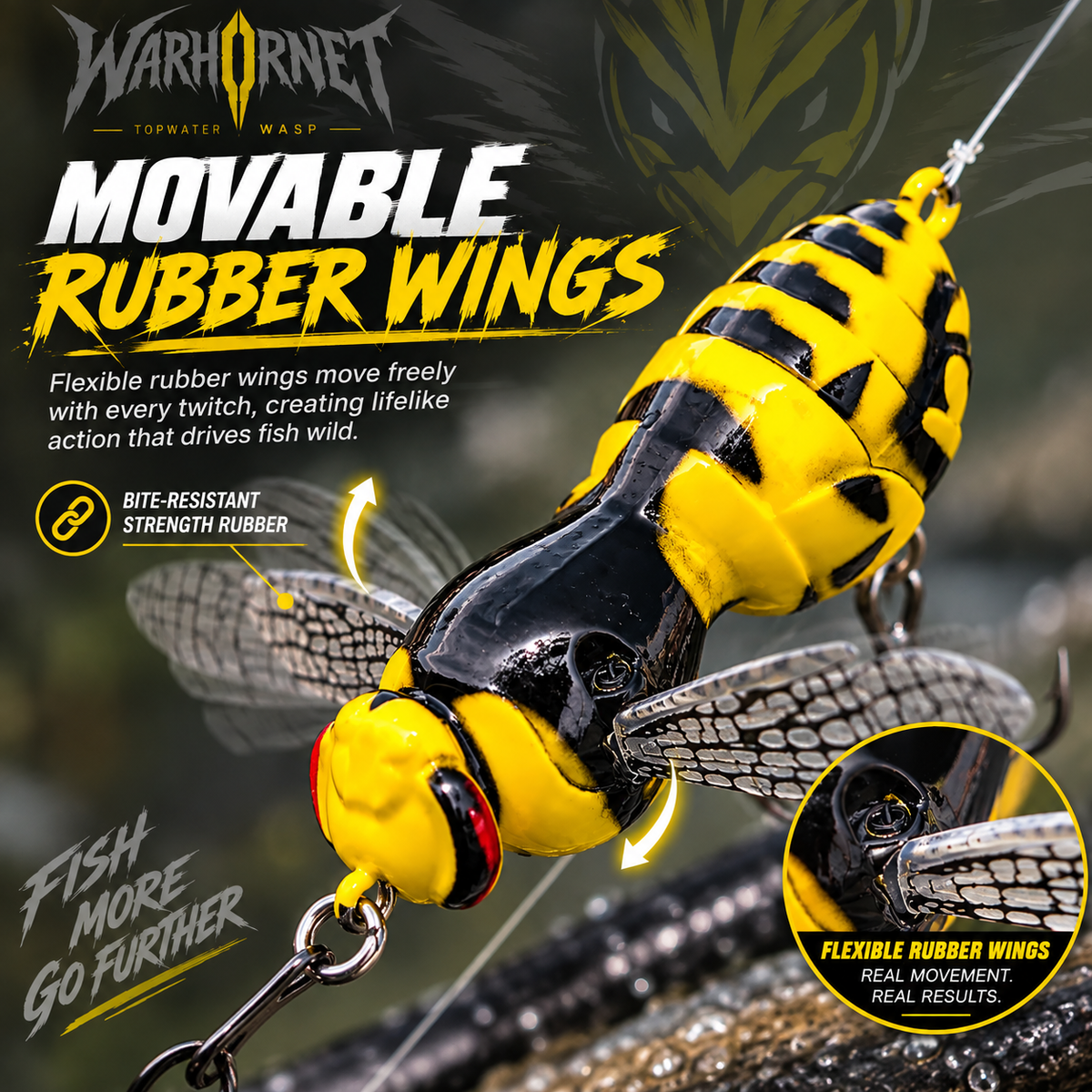 WARHORNET Topwater Wasp Fishing Lure