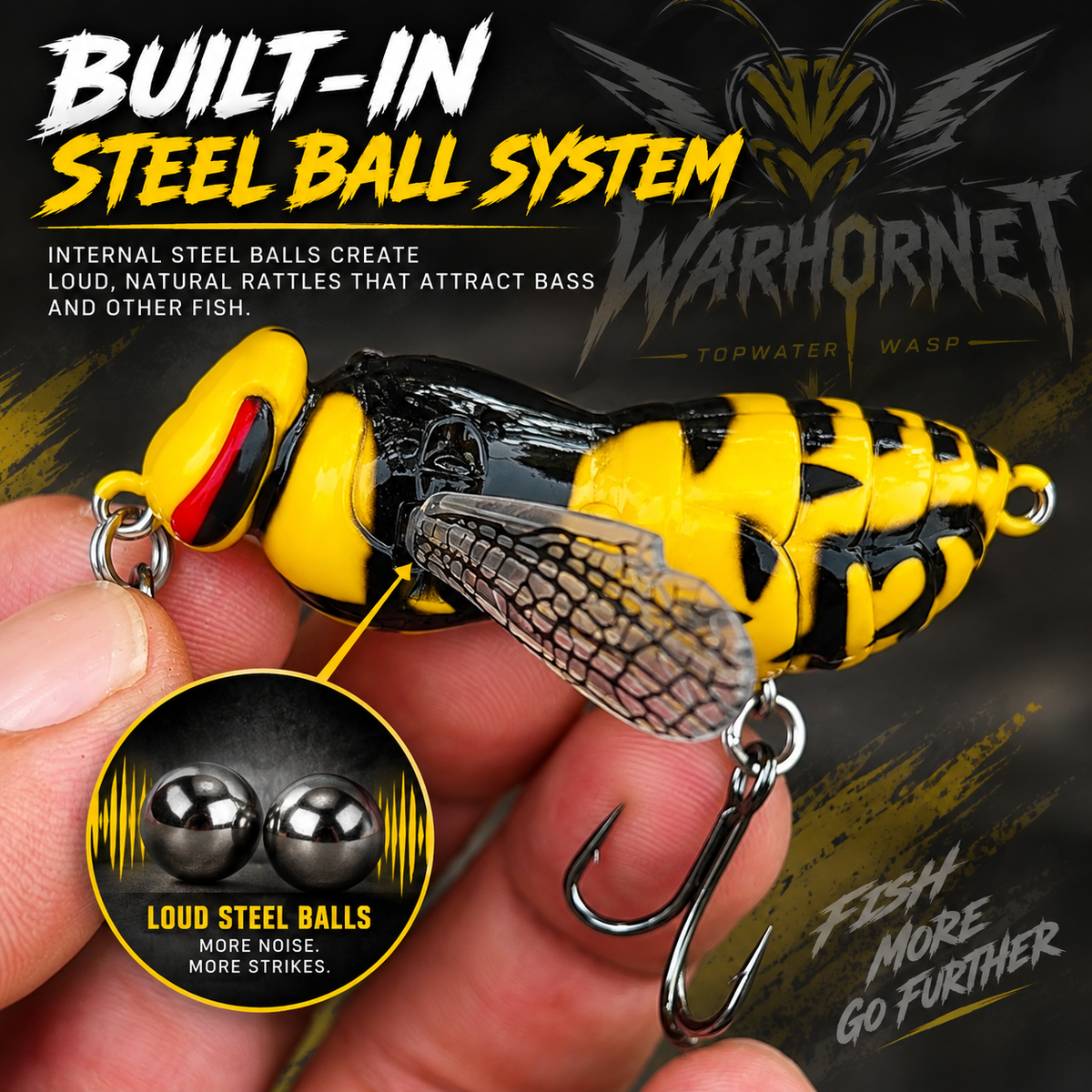 WARHORNET Topwater Wasp Fishing Lure