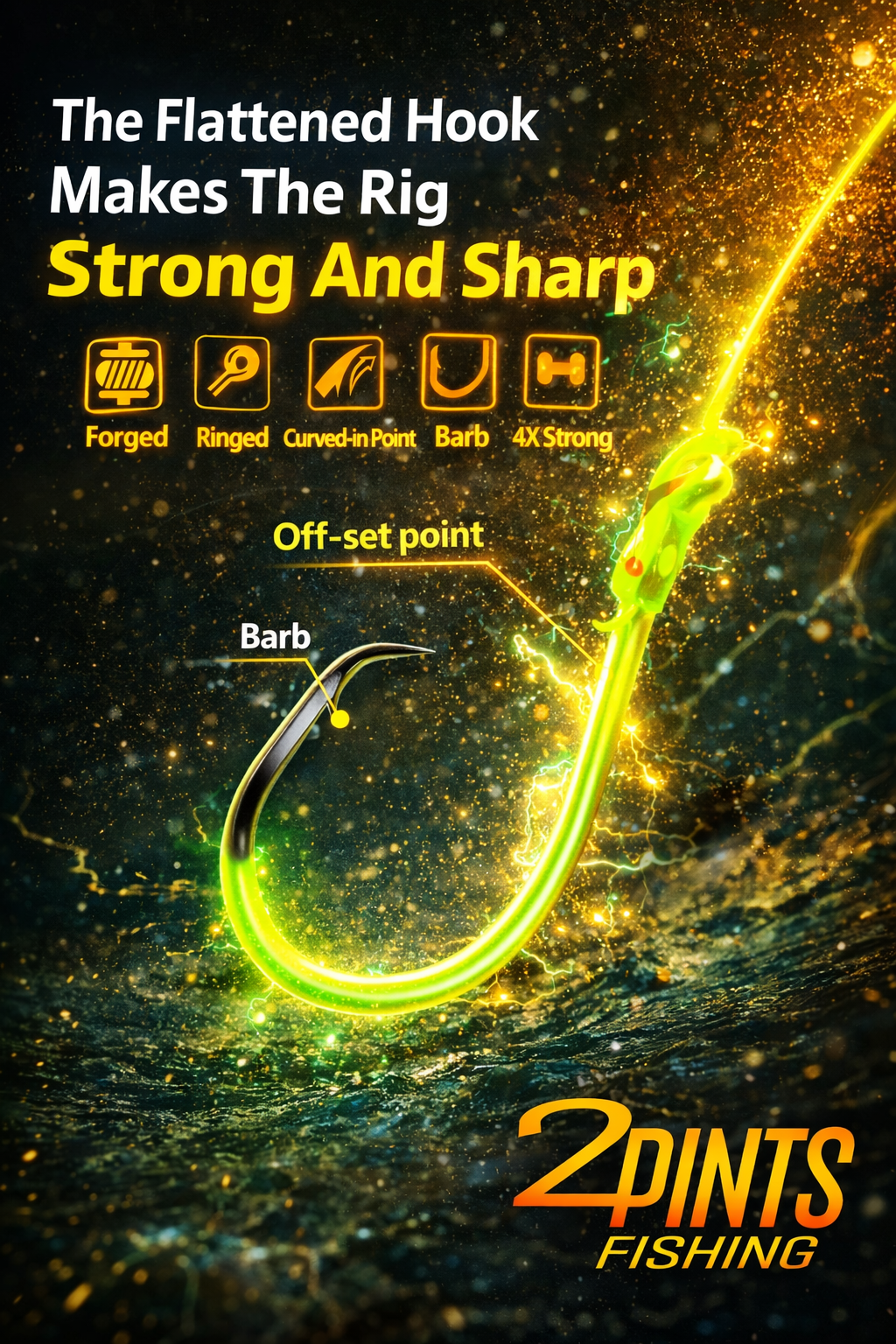 5 Pack Catfish Leaders - Hand Tied with Glow Hook, Float and Rattles - Includes Weight Slides and 360 Swivels