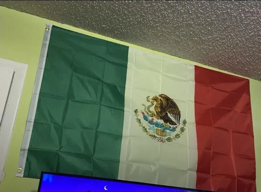 Authentic Mexico Flag – 3x5 Feet | Premium 100D Polyester | Double-Stitched Edges | Brass Grommets for Easy Hanging