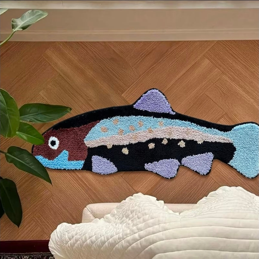 Trout Fishing Rug 15in x 35in