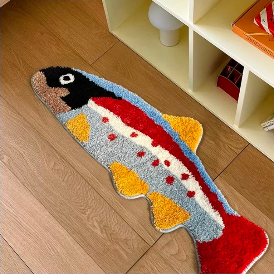 Trout Fishing Rug 15in x 35in