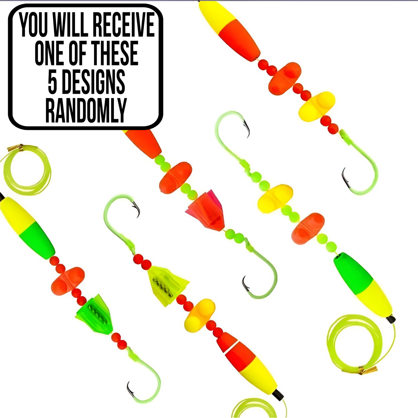 Catfish Rig - Hand Tied Ready to Use with Float Rattle Swivel Sinker Slide & Glow Hook - 1 Pack