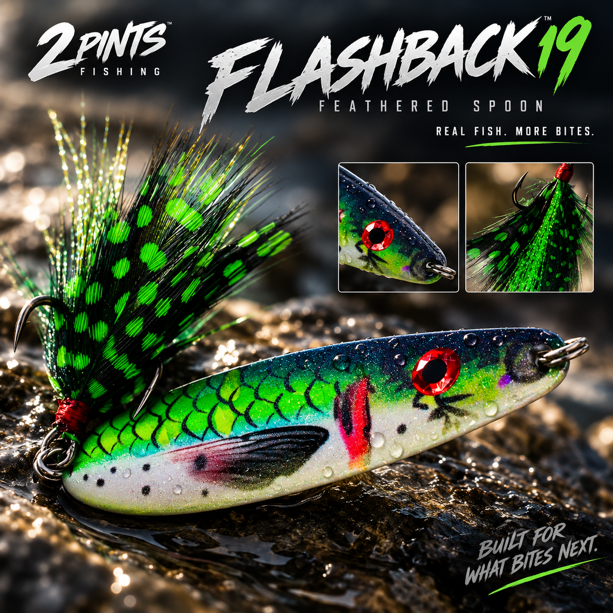 FLASHBACK 19 - 19g Feathered Treble Spool Lure - PRO Series