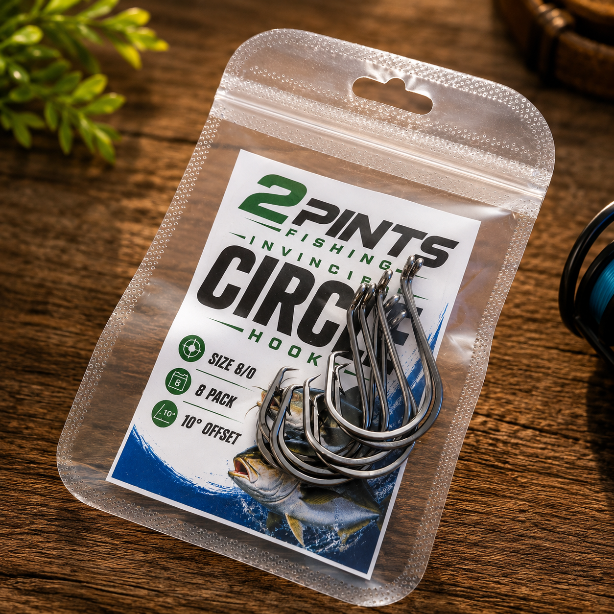 Invincible Cicle Hooks 10° Offset Heavy Duty Fishing Hooks