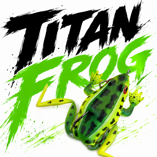 TITAN Frog Topwater Bionic Freshwater Fishing Lure 2.5in 17.2g - 3x Stronger Hooks