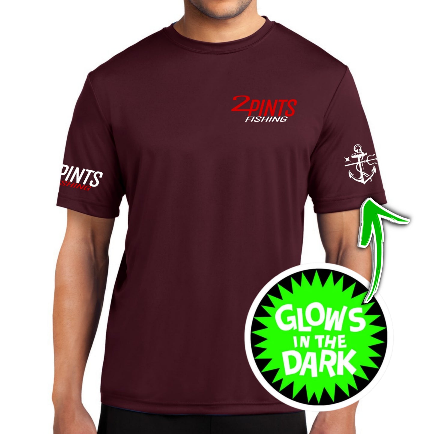 Performance Quick Dry Fishing Tee - Featherlight Glo-Tech UPF 50+ DriFit Anti Microbal Sport Shirt