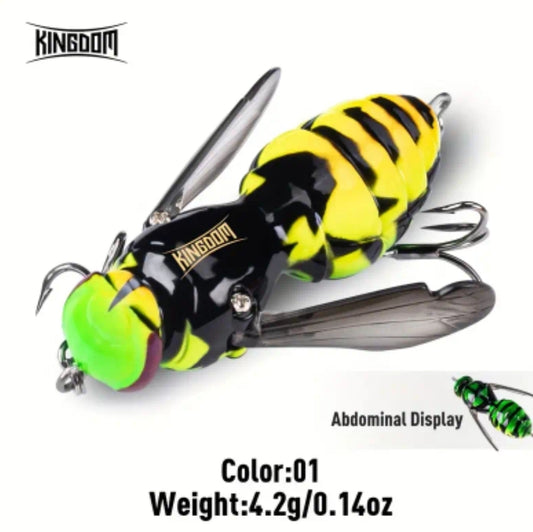 1.57 Inch Bionic Wasp Topwater Fishing Lure