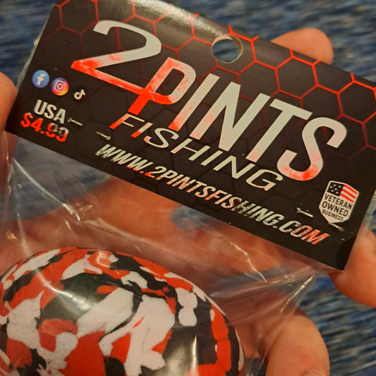 2 Pints Fishing™ 3” EVA Fatty Foam Float – Exclusive Red Camo (2 Pack or Bulk 10 Pack)