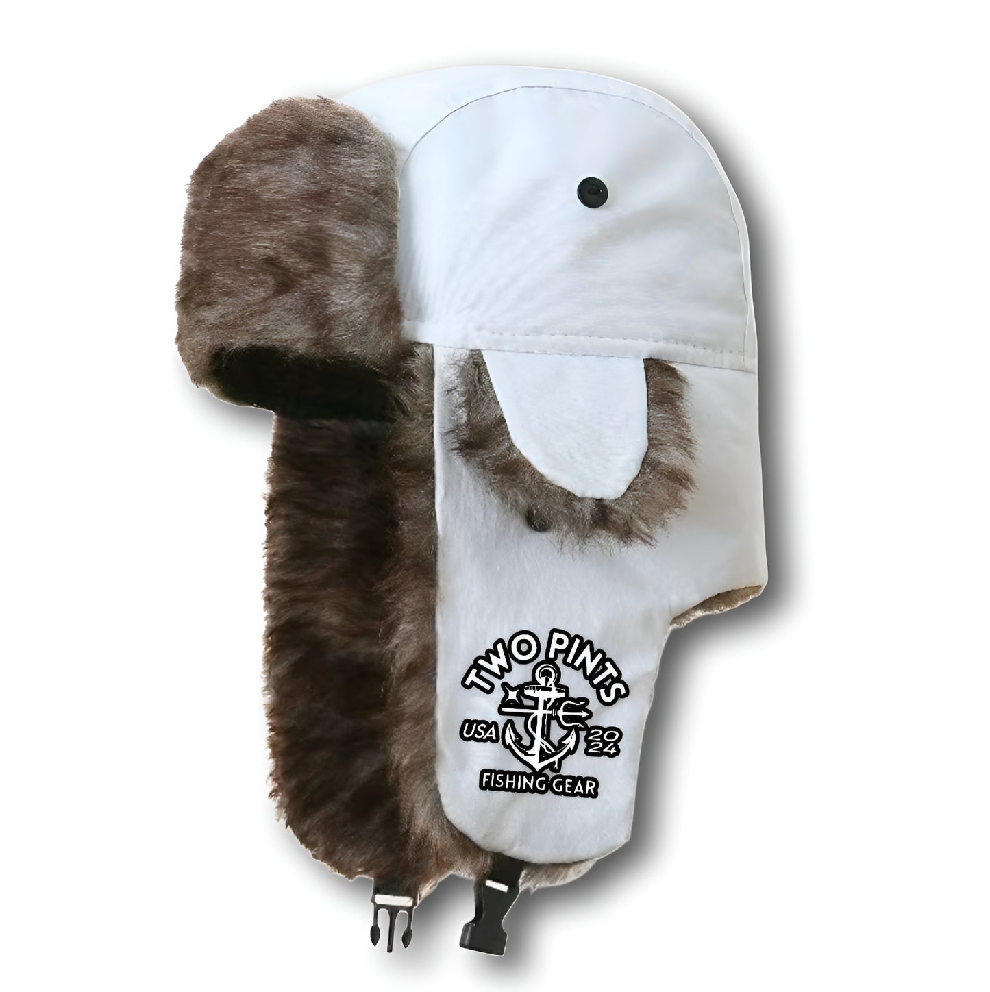 Arctic Fishing Trapper Hat - Warm Plush Lined Faux Fur Winter Cap - Windproof Water Repellent