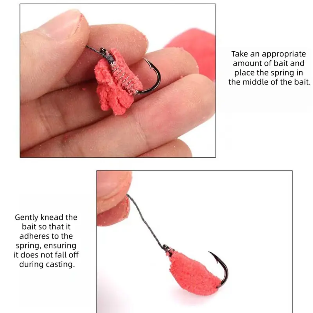 20pcs/pack Extra Small High-Visibility Fluorescent Green Fishing Hooks - Durable Stainless Steel with Spring Barbs