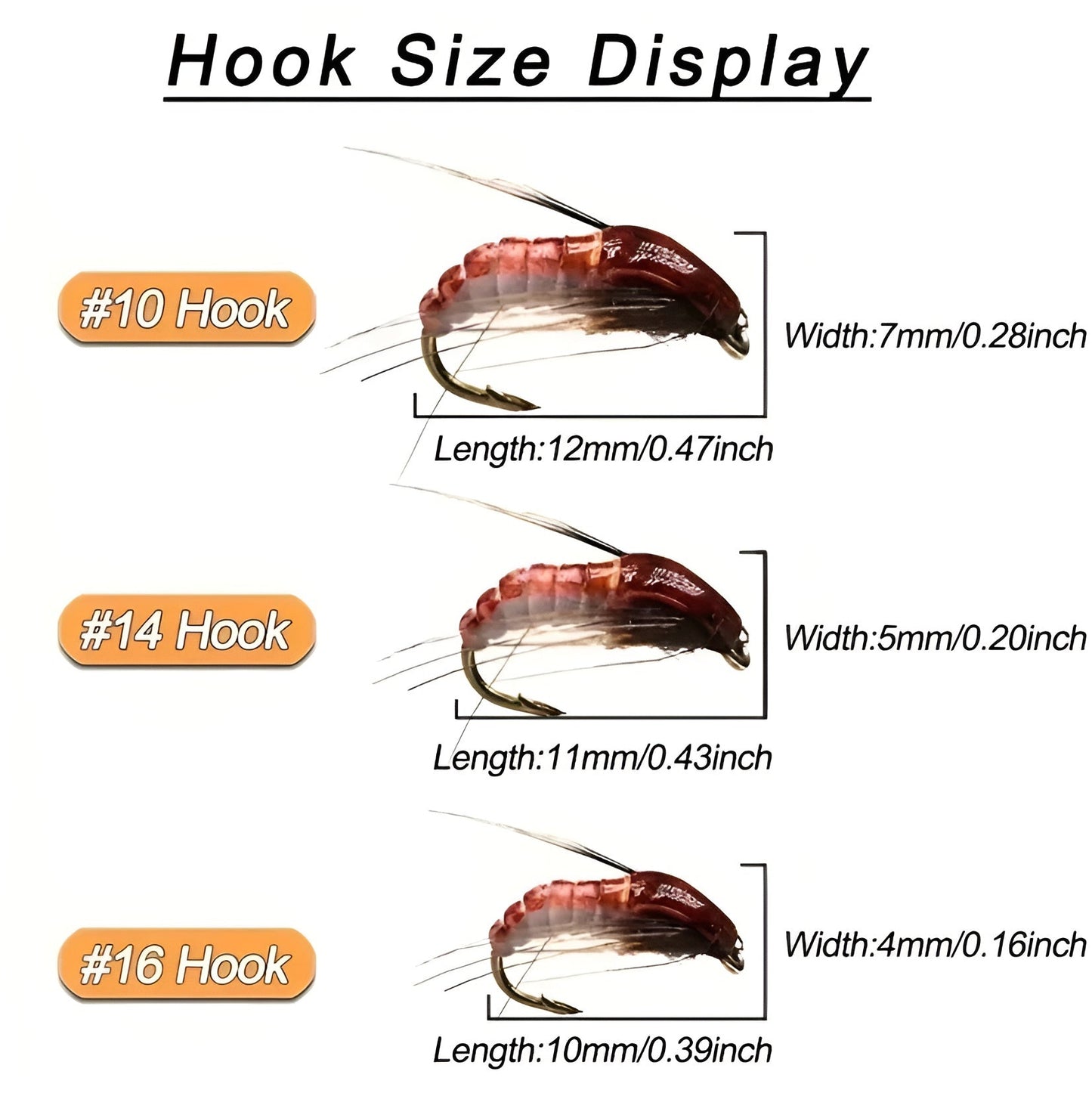 100 Piece Fly lures with Waterproof Case - Hand Tied - Various Weights and Hook Sizes