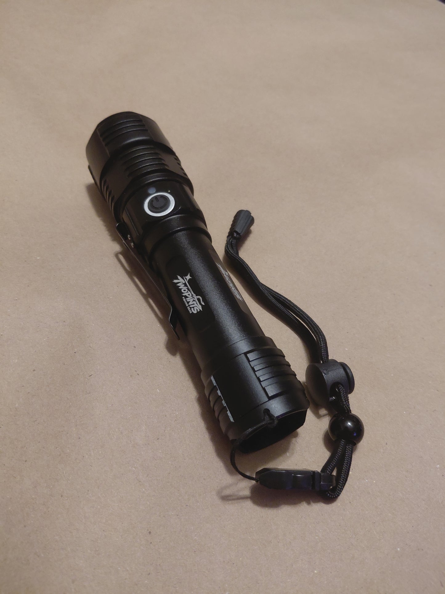 UV TORCH4 PRO - Rechargeable Tactical Fishing/Hunting 4 Color High Output Zoom+Flood UV395 Torch Flashlight
