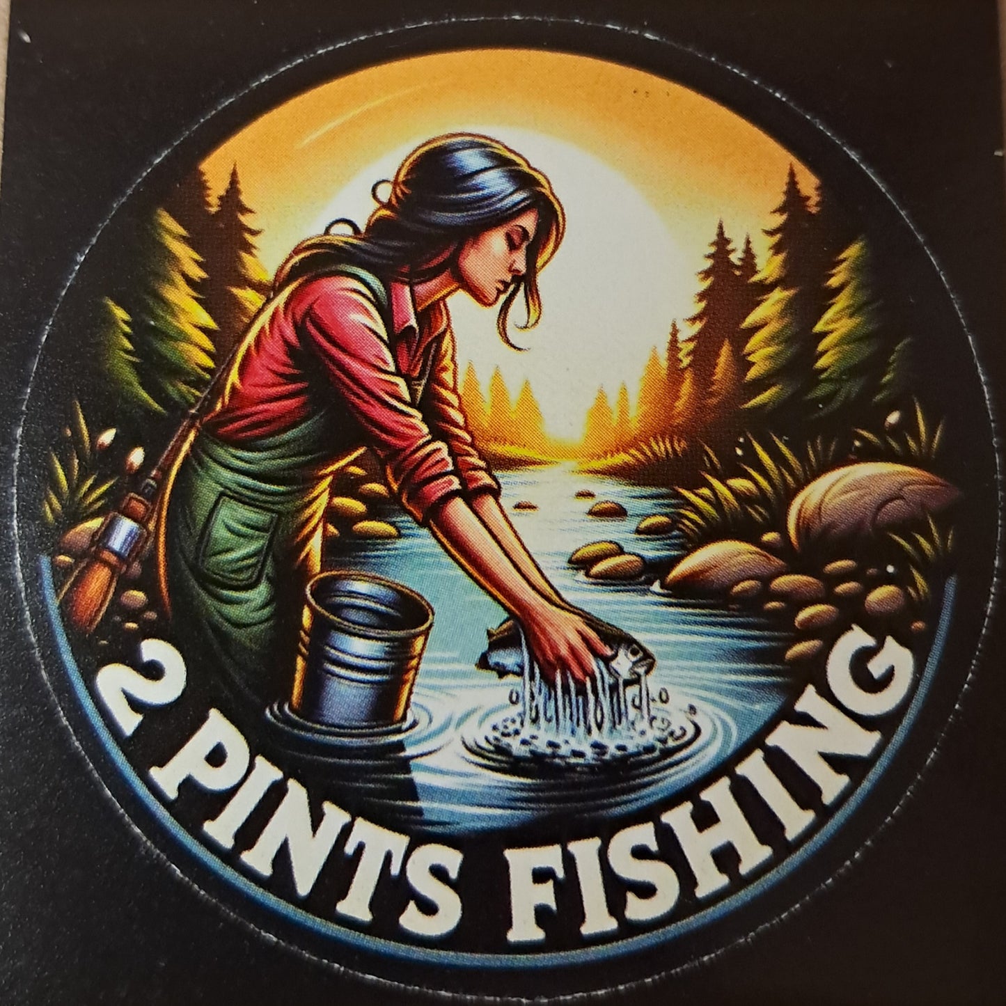 9 Pack Stickers - First Edition 2 Pints Fishing Stickers 2 inch