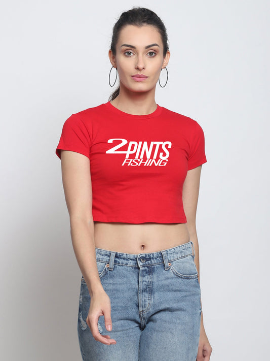 DriFit Sculpting Fishing Crop Top Tee - 2 Pints Fishing