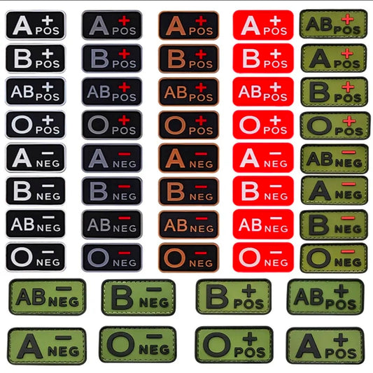 Blood Type Velcro Patches