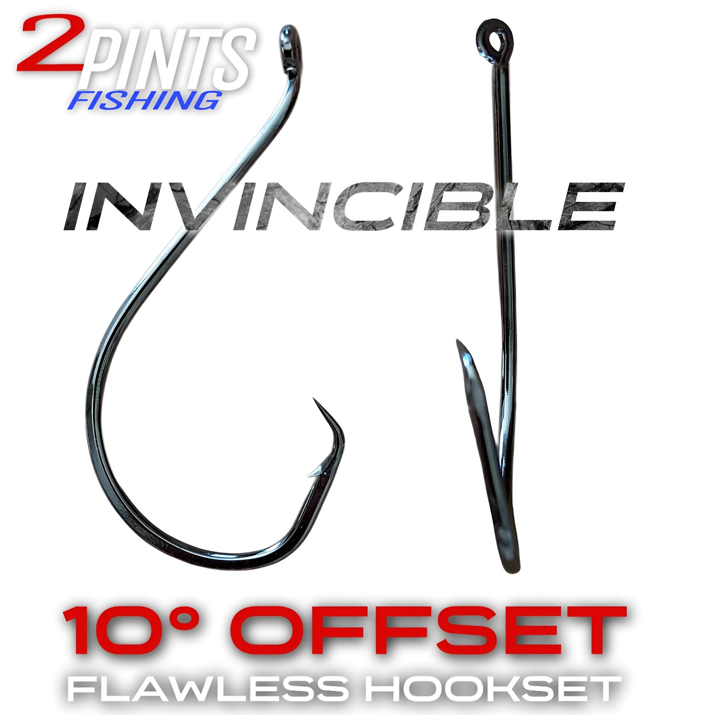 Invincible Cicle Hooks 10° Offset Heavy Duty Fishing Hooks