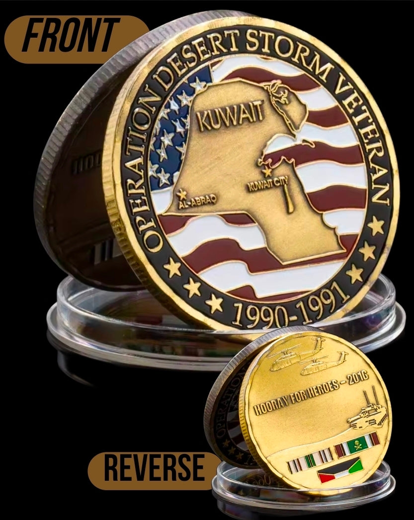 U.S. Military Commemrative Steel Coins 1.57 inches with Plastic Protective Case Navy Army Marines Air Force Coast Guard First Responder Veteran Christian
