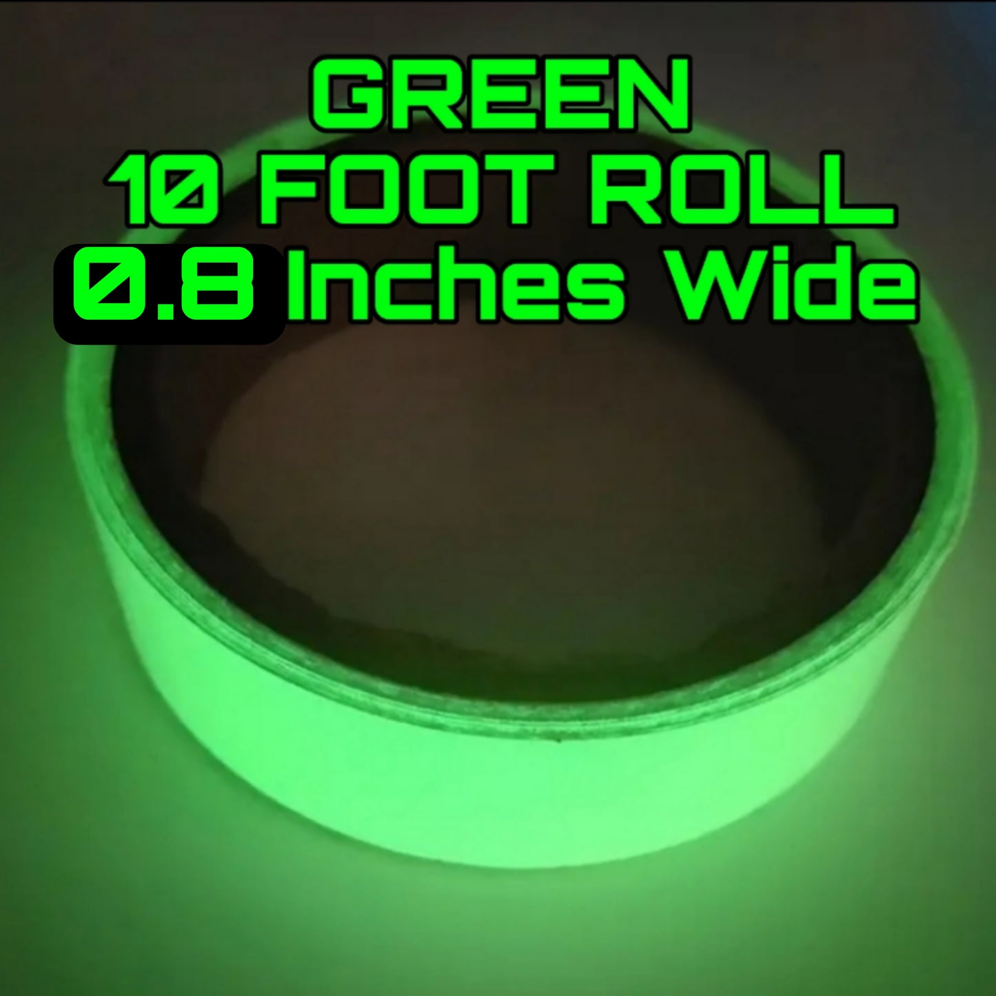 GLOW Tape for Fishing Rod - 10 FOOT ROLL - Glow in the Dark Waterproof Tape for Fishing, Hunting, Automotive, Crafts
