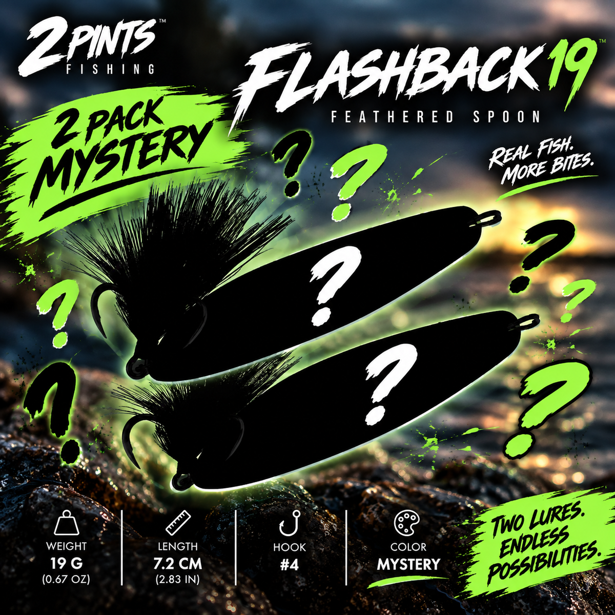 FLASHBACK 19 - 19g Feathered Treble Spool Lure - PRO Series